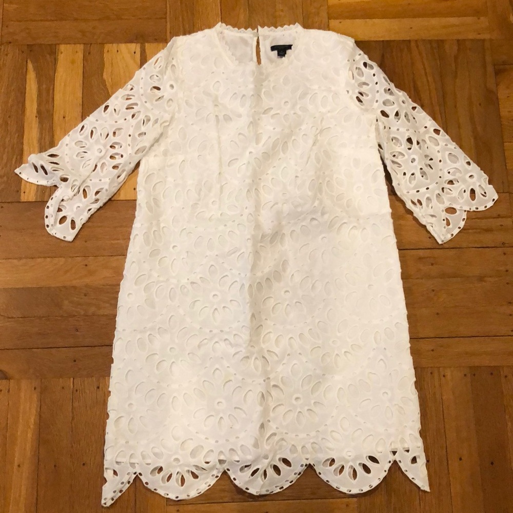 Ann Taylor white lace dress, size 0p